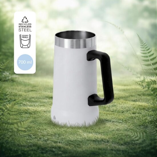 Nerūsējošā tērauda alus kauss - 700 ml